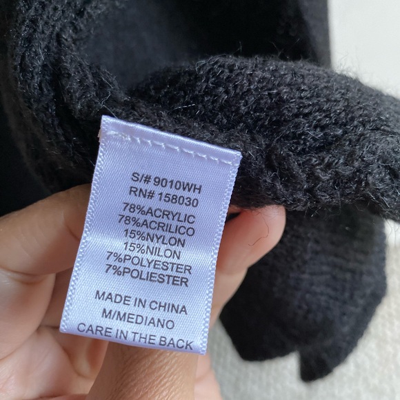 Love tree black  sweater vest with pockets size medium - Picture 7 of 8